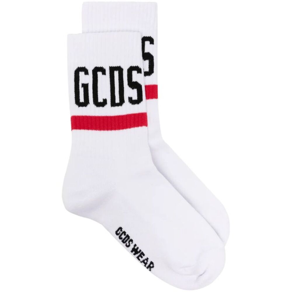 Gcds Unisex Crew Neck Socks With Intarsia Logo